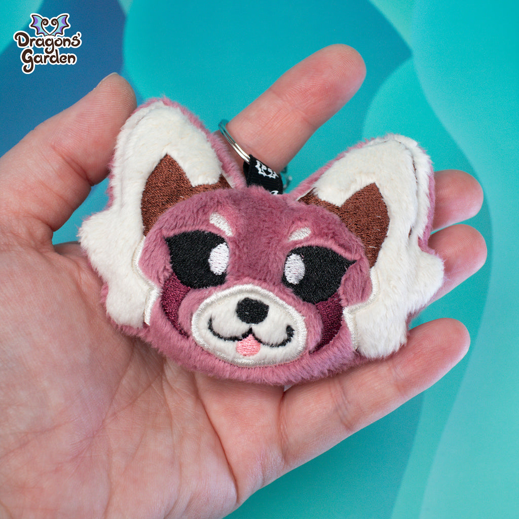 DIY Red Panda Keychain Embroidery