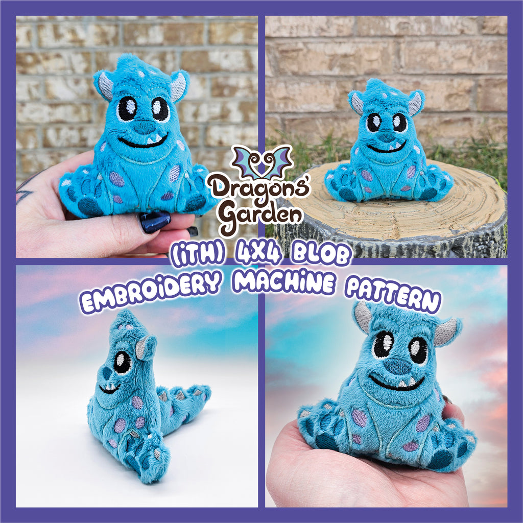 Sulley Blob Plushie Embroidery Pattern