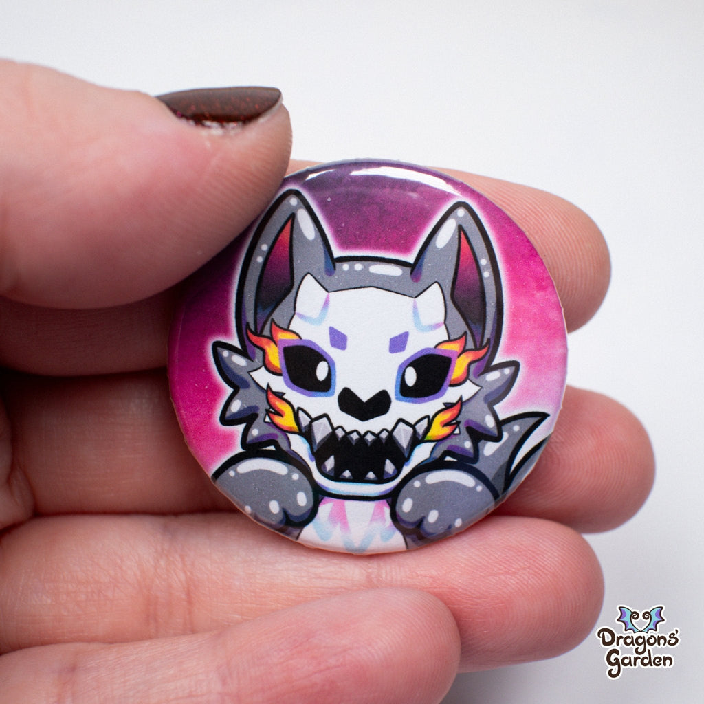 WHOLESALE Hellhound Puppy | Button Pin - Dragons' Garden - Button Button