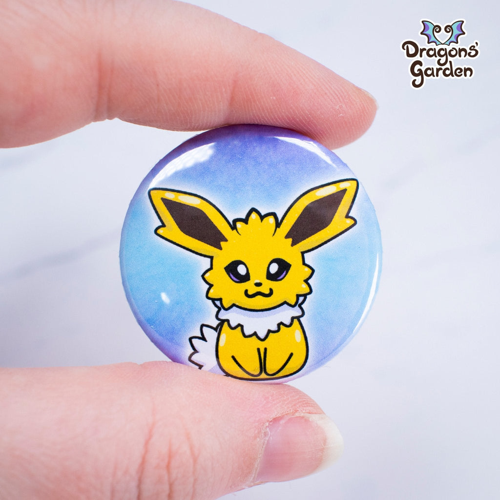 WHOLESALE Jolteon Pokemon | Button Pin - Dragons' Garden - Button Button