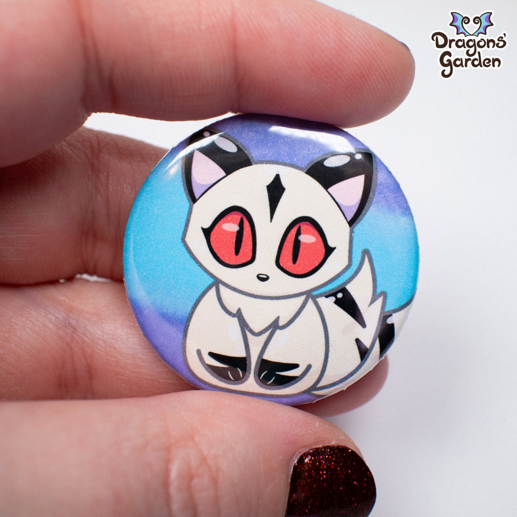 WHOLESALE Kilala Demon Cat | Button Pin - Dragons' Garden - Button Button