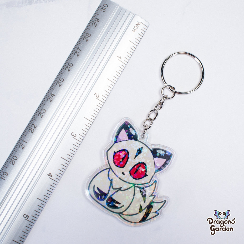 WHOLESALE Kilala Inuyasha Demon Cat | Holographic Acrylic Keychain - Dragons' Garden - Keychain Keychain