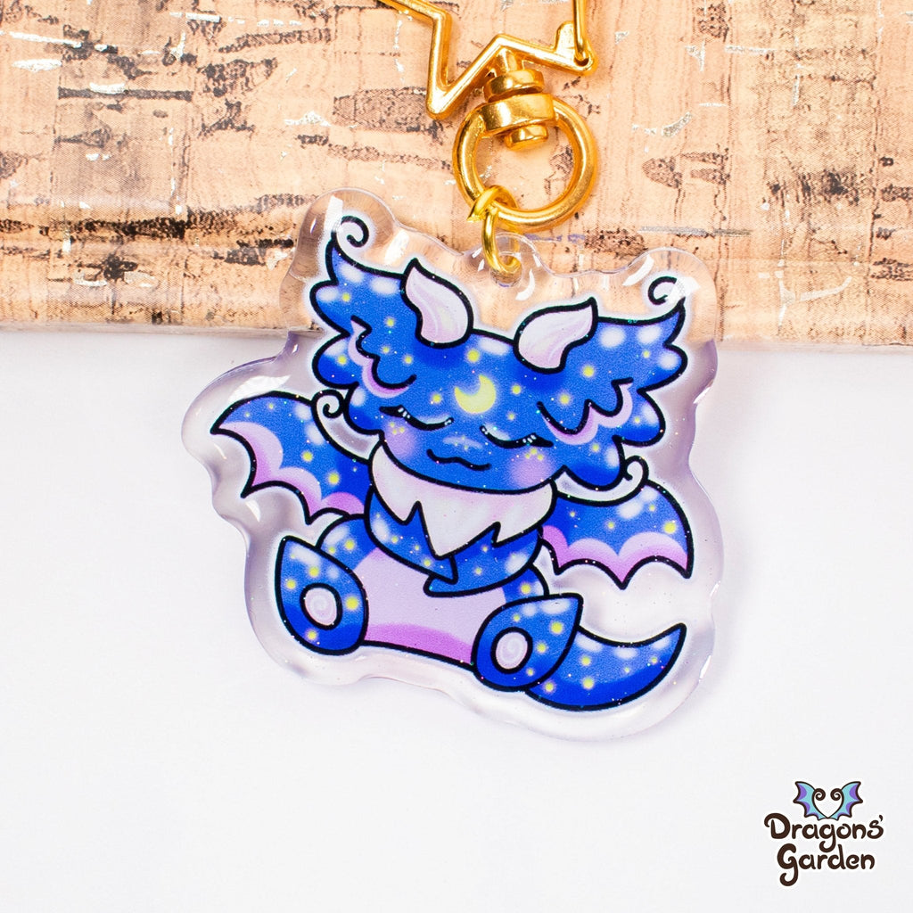 WHOLESALE Moon Dragoness | Glitter Acrylic Keychain - Dragons' Garden - Keychain Keychain
