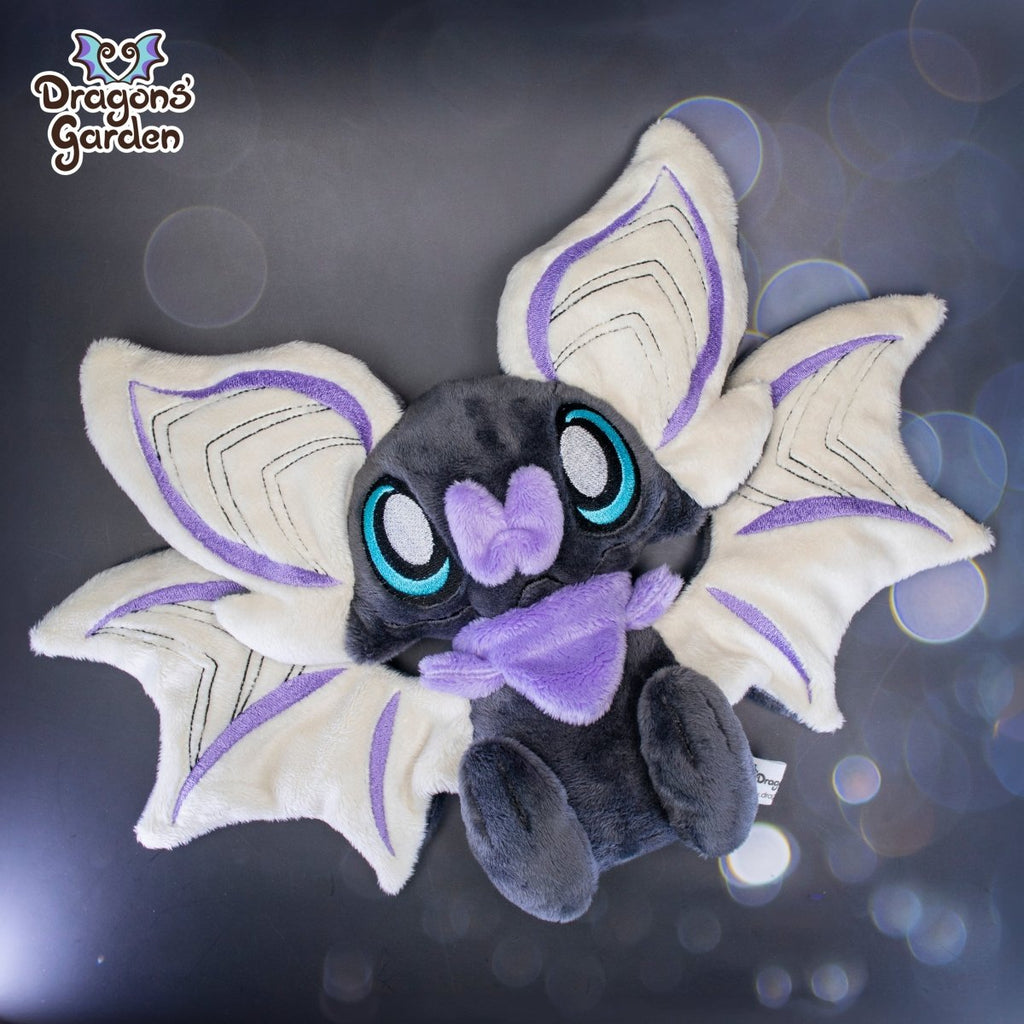 Beige Lilac Bat Plushie