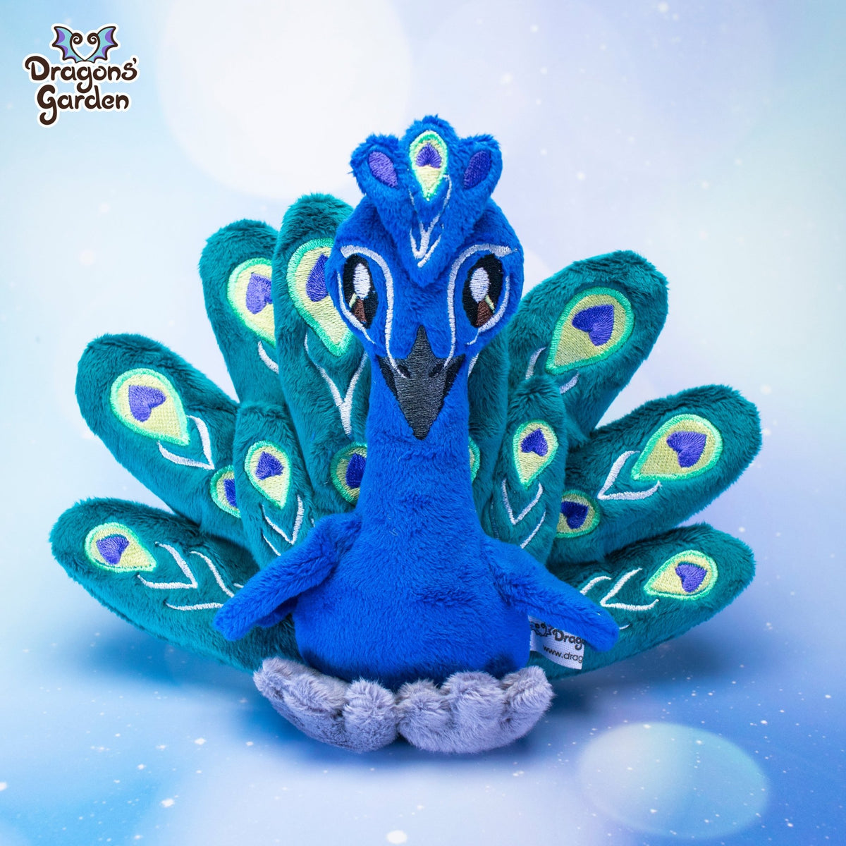 ITH Peacock Plush Embroidery Pattern Dragons' Garden