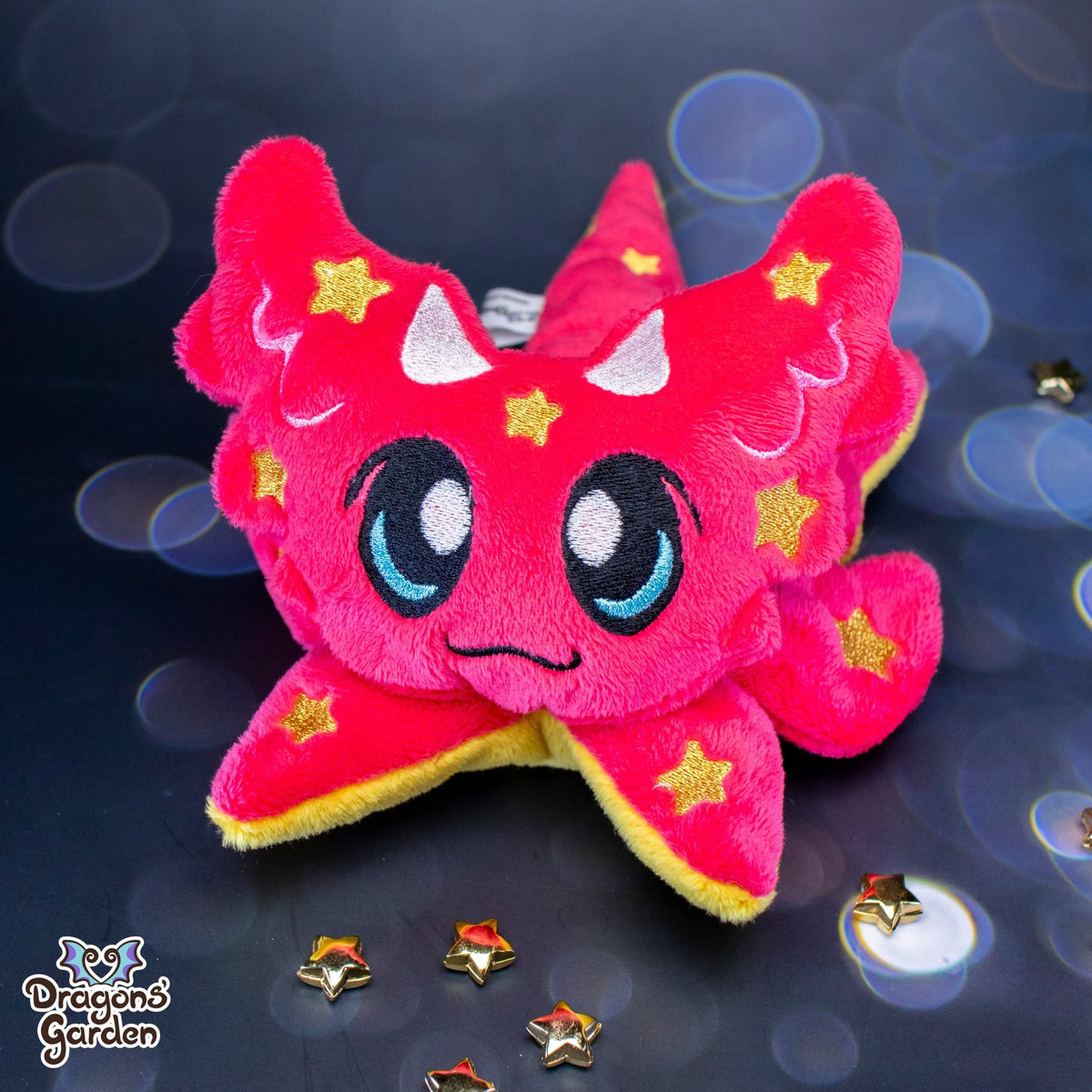 Starry Fuchsia Dragon Plushie Jumbo Dragon Plush Toy Dragons' Garden