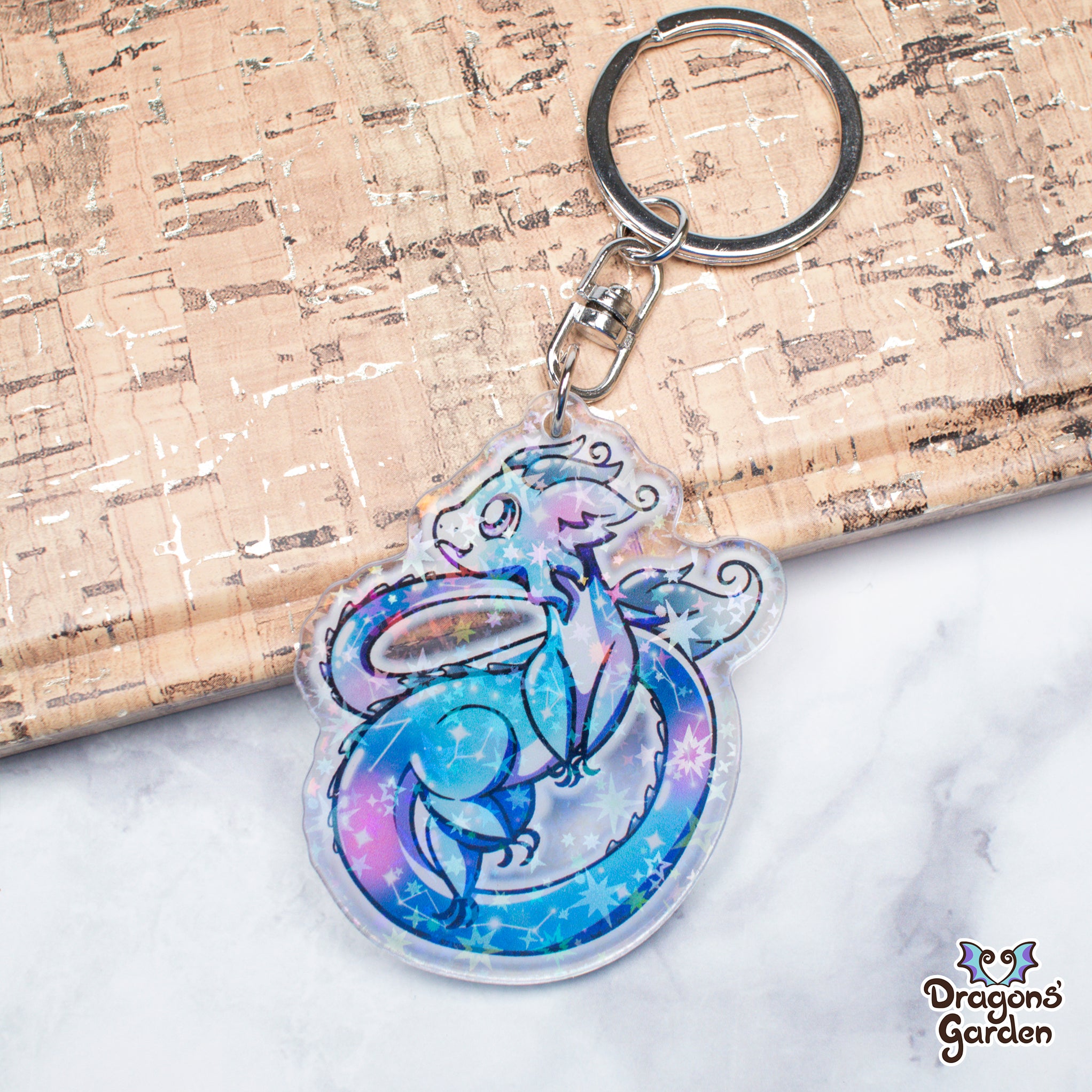 Astral Long Dragon | Holographic Acrylic Keychain– Dragons' Garden
