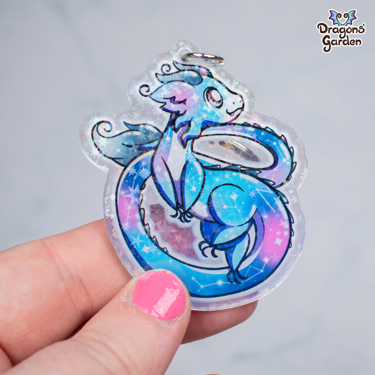 Astral Long Dragon | Holographic Acrylic Keychain– Dragons' Garden