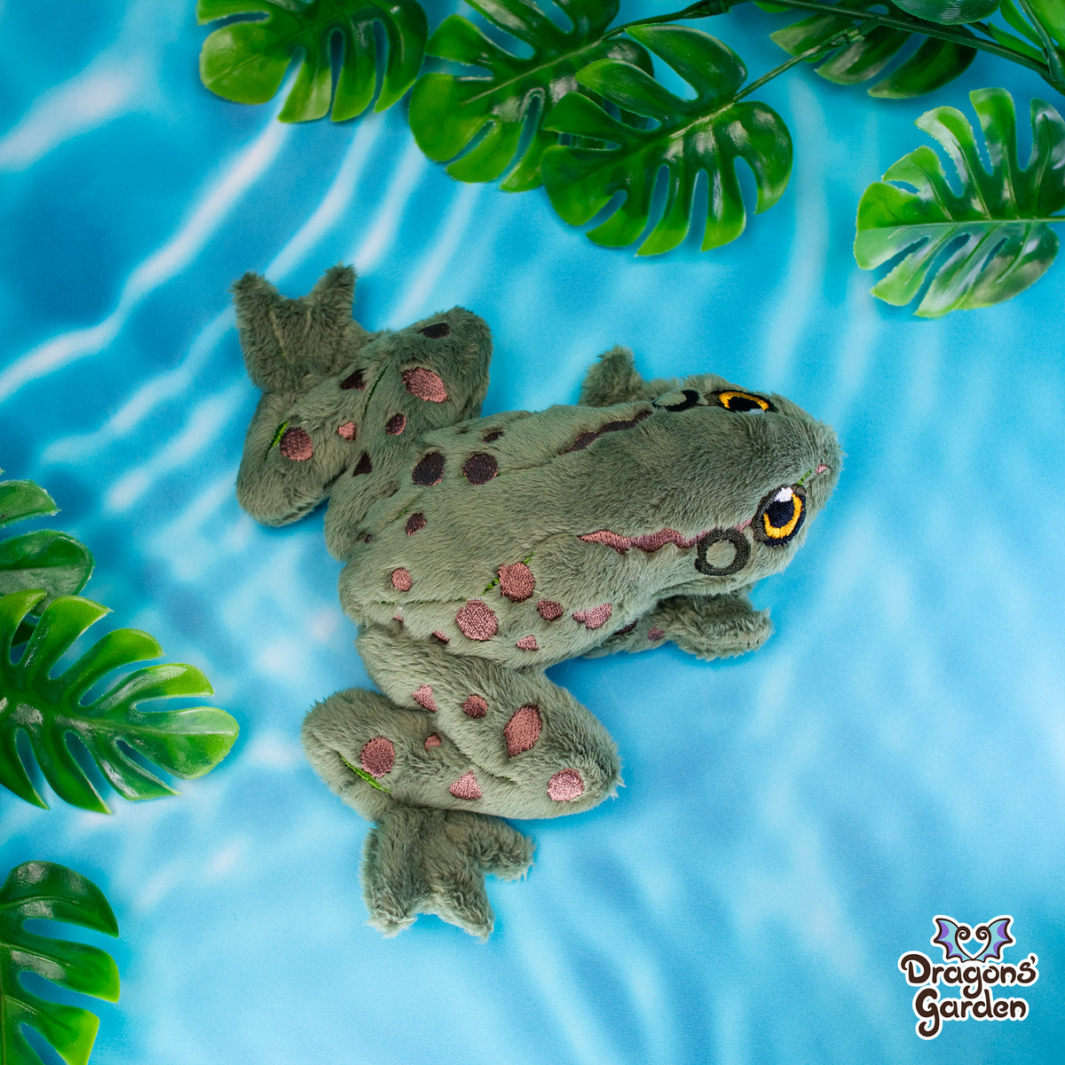 ITH Green Frog Plush Embroidery PaITH American Green Frog Plush ...
