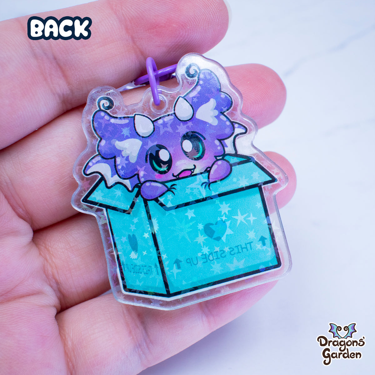 Box Dragon | Holographic Acrylic Keychain– Dragons' Garden