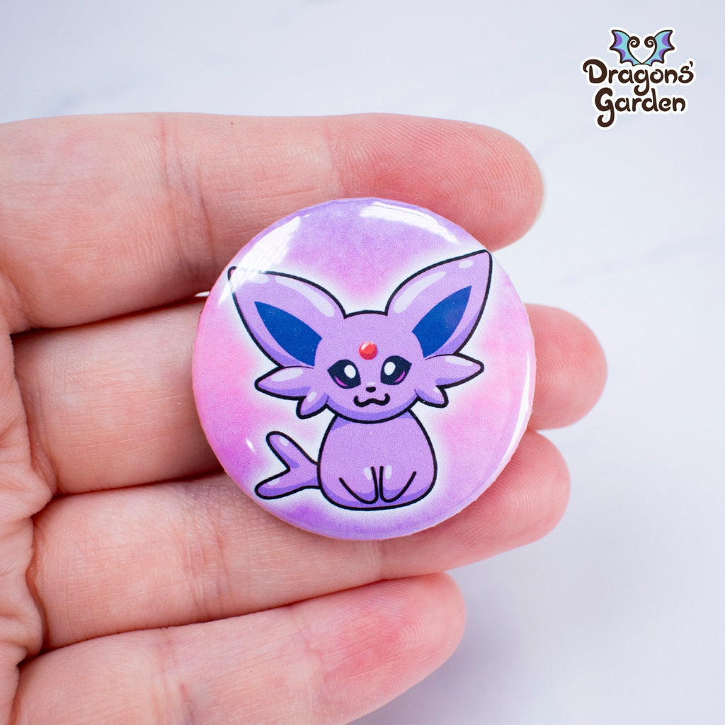 WHOLESALE Espeon Pokemon | Button Pin - Dragons' Garden - Button Button