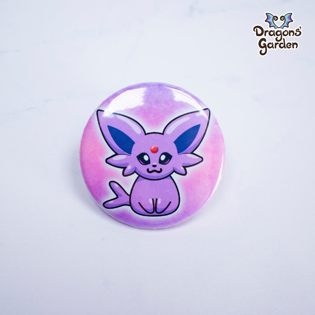 WHOLESALE Espeon Pokemon | Button Pin - Dragons' Garden - Button Button