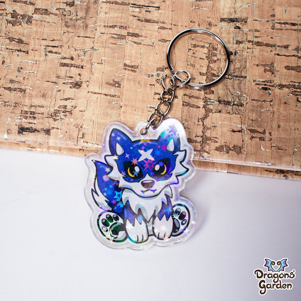 WHOLESALE Palamute Wolf | Glitter Acrylic Keychain - Dragons' Garden - Keychain Keychain
