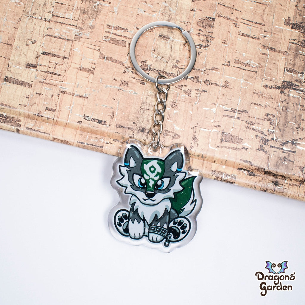 WHOLESALE Wolf Link | Glitter Acrylic Keychain - Dragons' Garden - Keychain Keychain