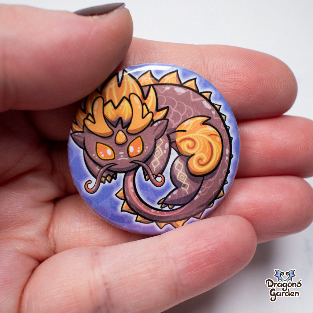 WHOLESALE Zongli Dragon Genshin Impact | Button Pin - Dragons' Garden - Button Button