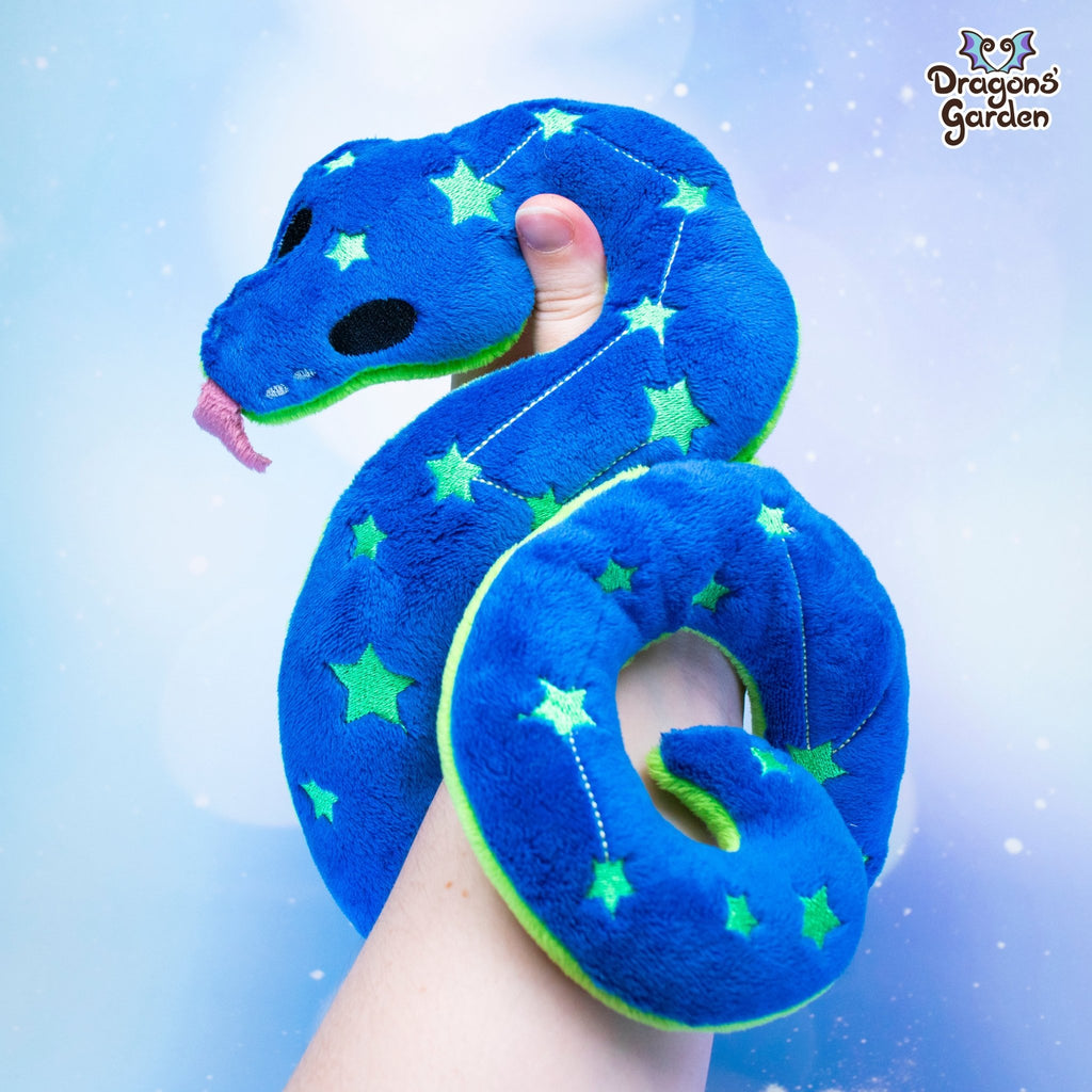 Big Blue Weighted Constellation Snake Plush - Dragons' Garden - Plushie
