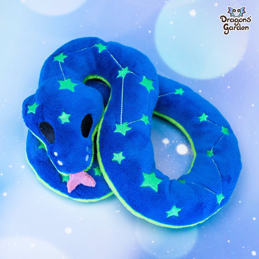Big Blue Weighted Constellation Snake Plush - Dragons' Garden - Plushie