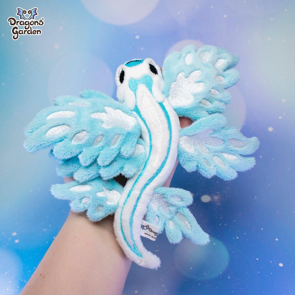 Blue Dragon Sea Slug Plushie - Dragons' Garden - Gray - plush