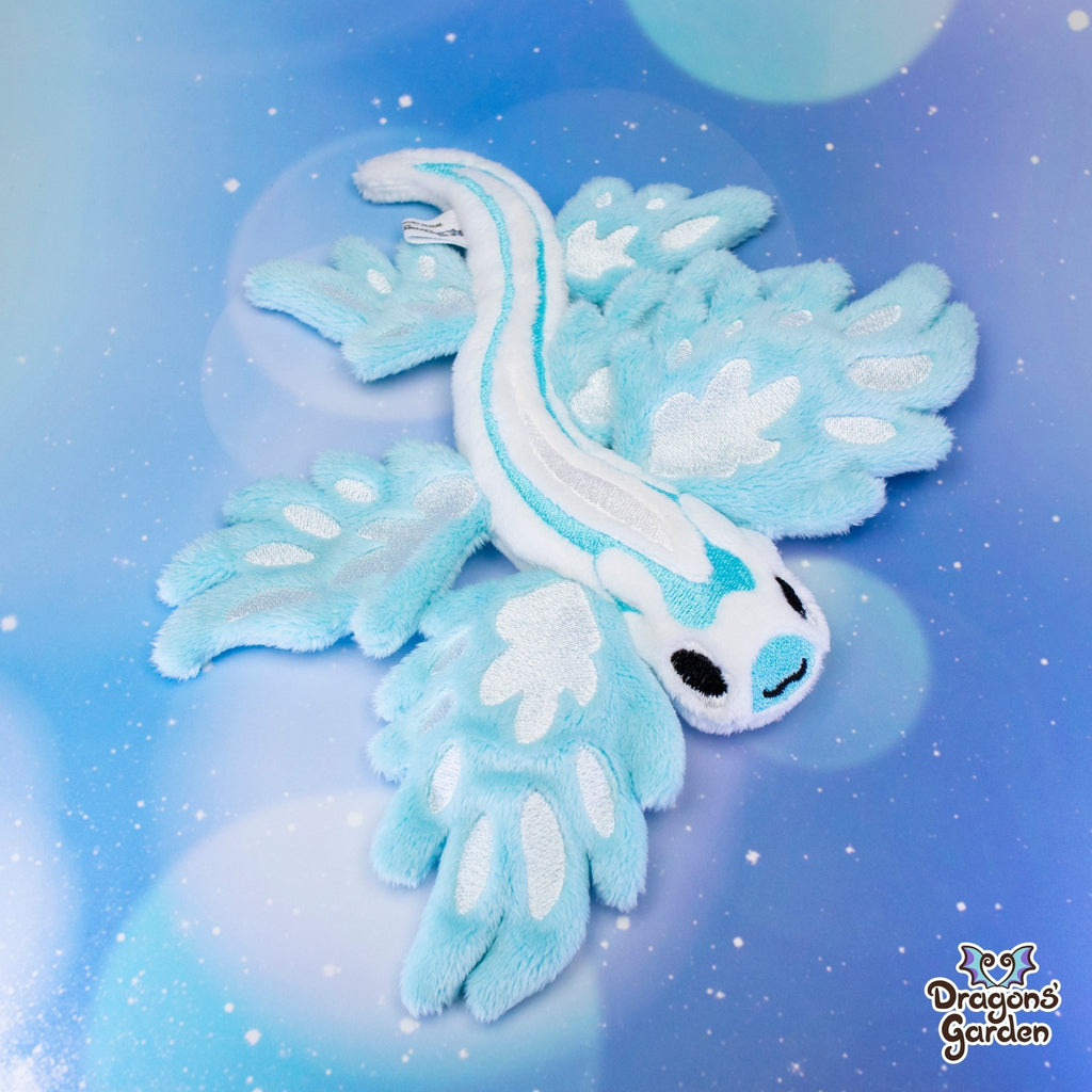 Blue Dragon Sea Slug Plushie - Dragons' Garden - White - plush