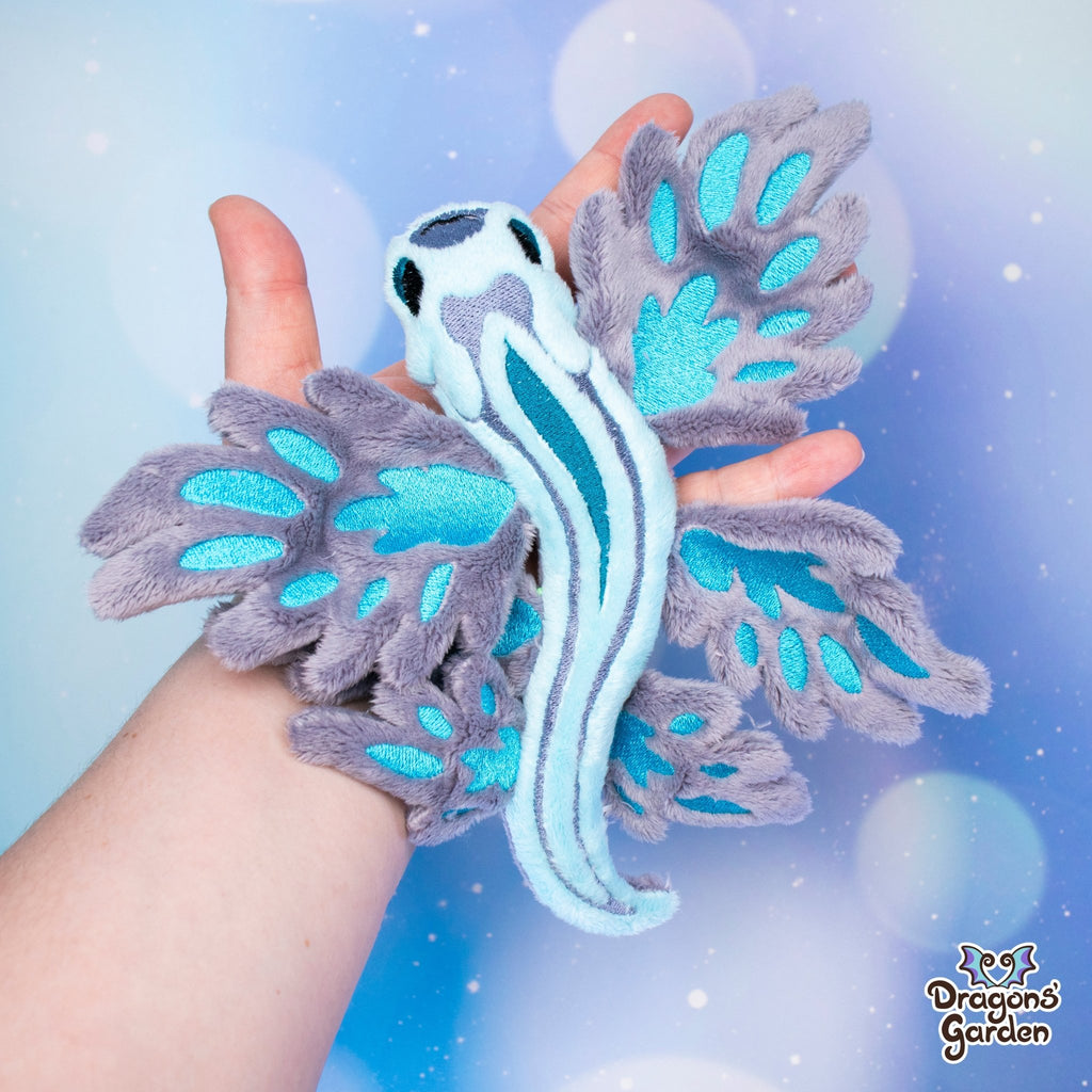 Blue Dragon Sea Slug Plushie - Dragons' Garden - White - plush