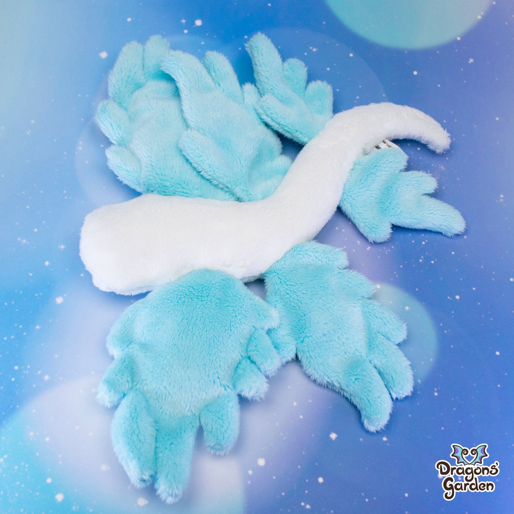 Blue Dragon Sea Slug Plushie - Dragons' Garden - White - plush