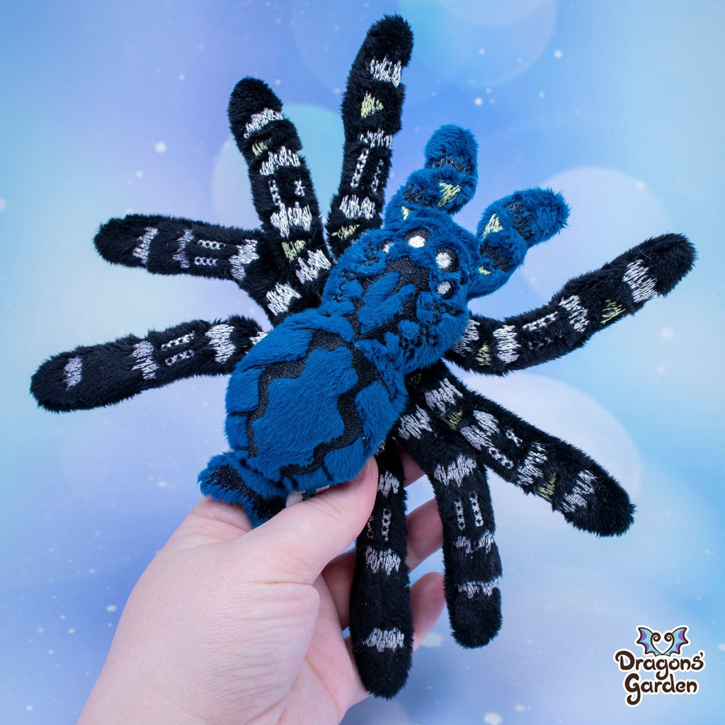 Blue Tarantula Plush - Dragons' Garden - Plushie Original Creation