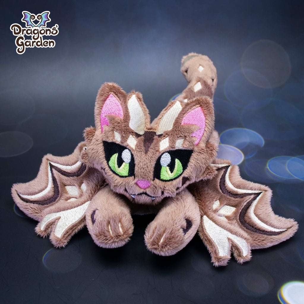 Dragon Cat Plush Toy - Handmade Dragon Cat