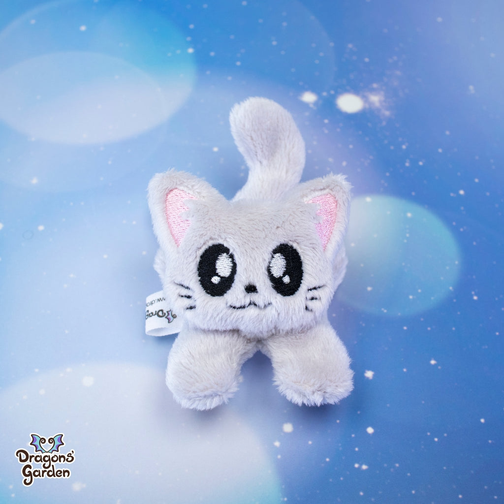 Chibi Kitten Plushie - Dragons' Garden - Gray Kitty - Original Creation