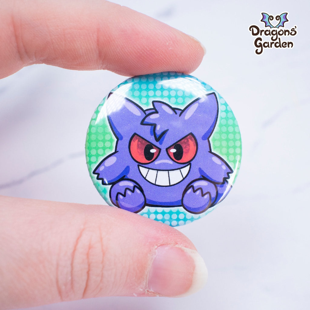 Gengar and Ditto Gengar Pokemon | Button Pin - Dragons' Garden - Gengar - Button Button