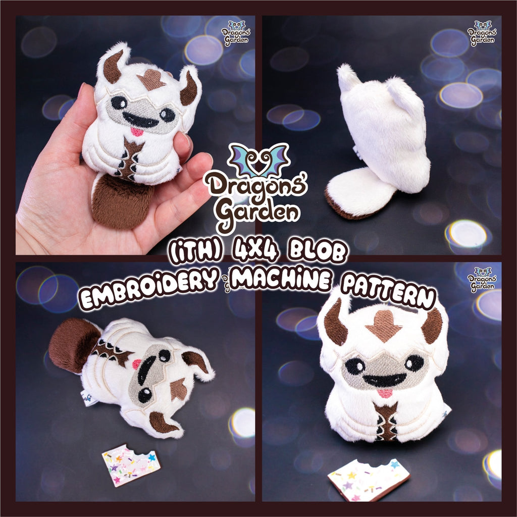 ITH Appa Bison Blob Plushie Pattern - Dragons' Garden - Pattern 4x4