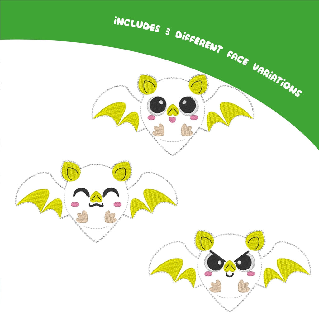 ITH Baby Bats Embroidery Pattern - Dragons' Garden - Pattern 4x4
