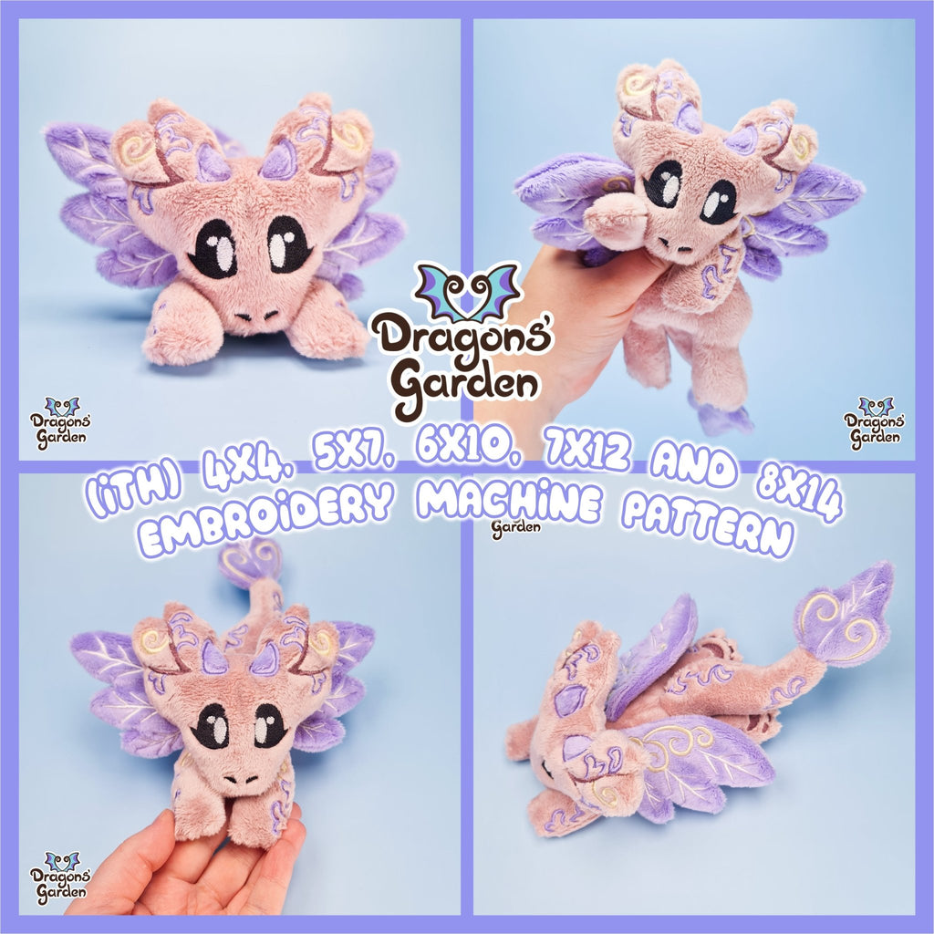 ITH Baroque Dragoness Plushie Pattern - Dragons' Garden - Pattern 4x4