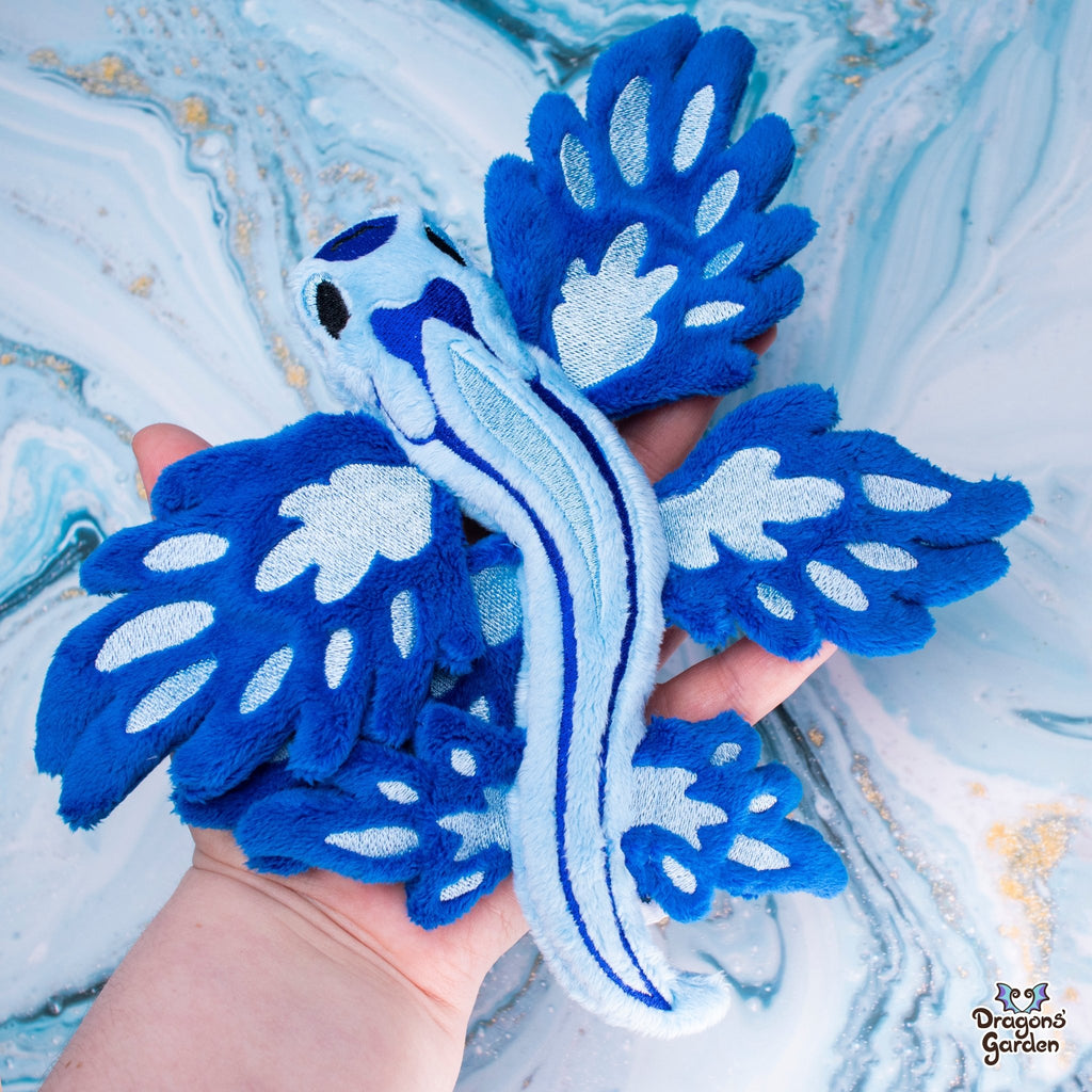 ITH Blue Dragon Sea Slug Plush Embroidery Pattern - Dragons' Garden - Pattern 4x4