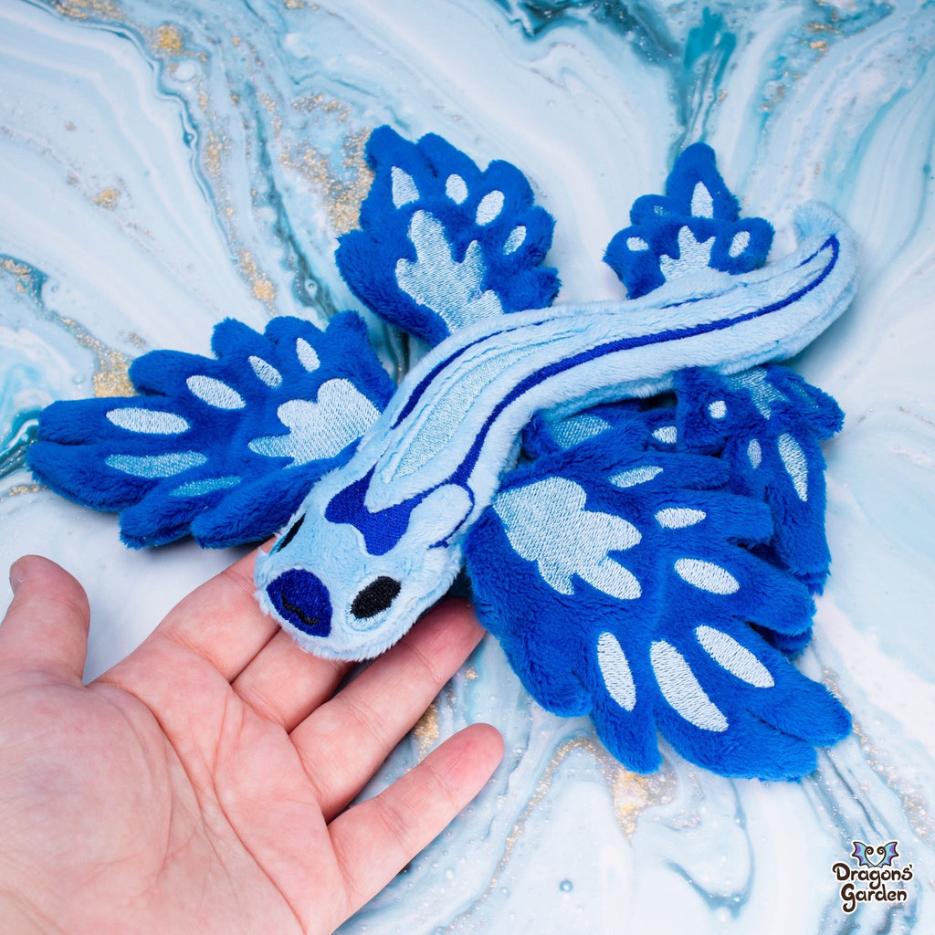 ITH Blue Dragon Sea Slug Plush Embroidery Pattern - Dragons' Garden - Pattern 4x4