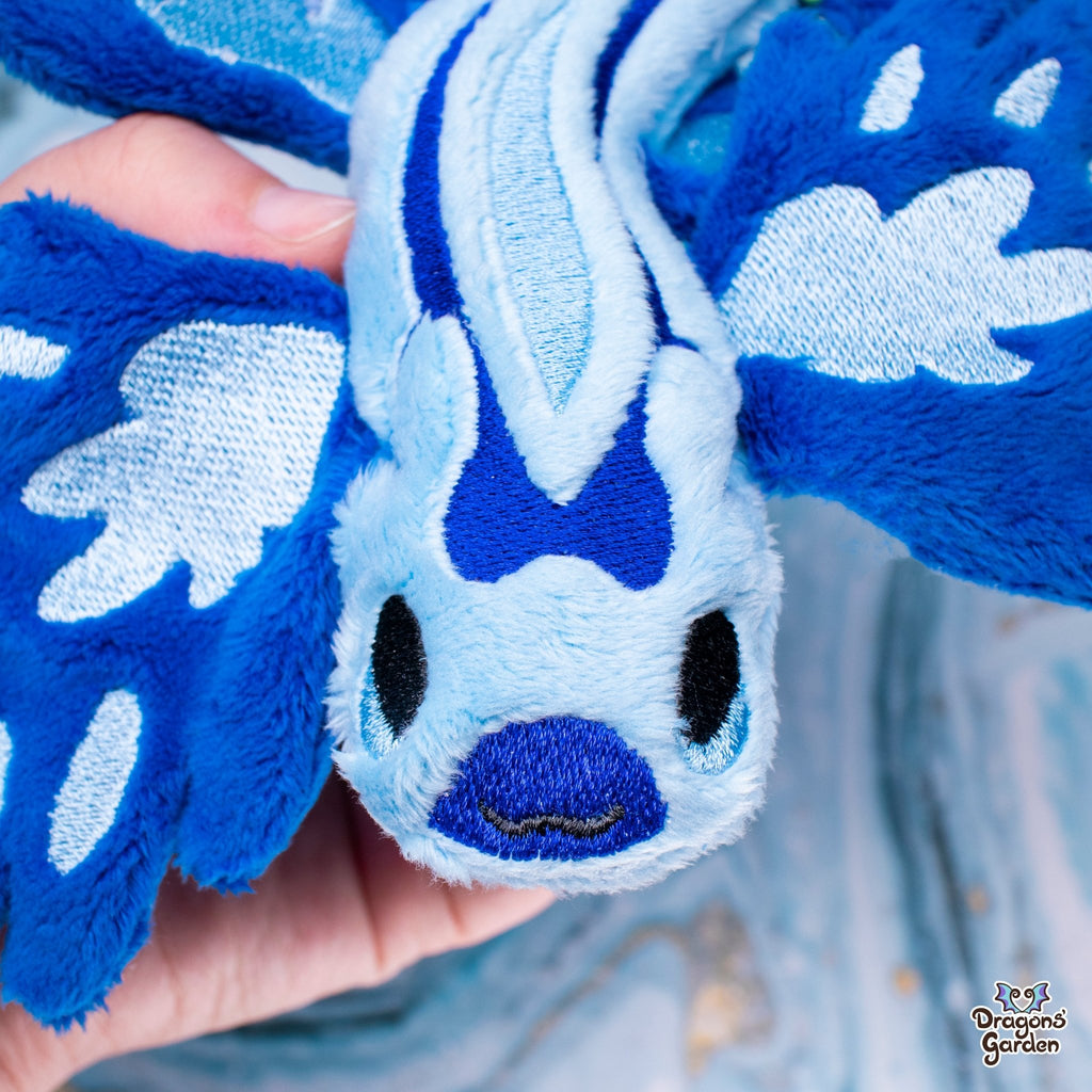 ITH Blue Dragon Sea Slug Plush Embroidery Pattern - Dragons' Garden - Pattern 4x4