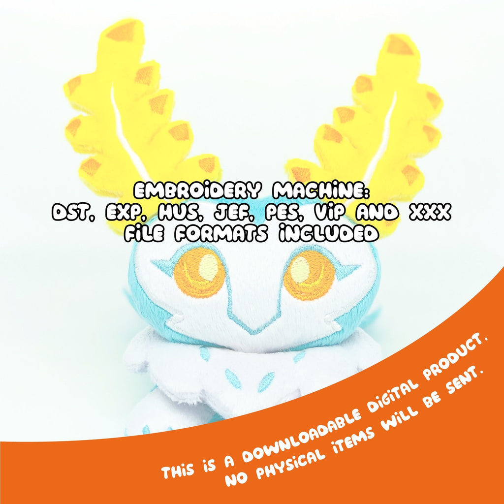 ITH Blupee Bunny Plushie Embroidery Pattern - Dragons' Garden - Pattern 4x4