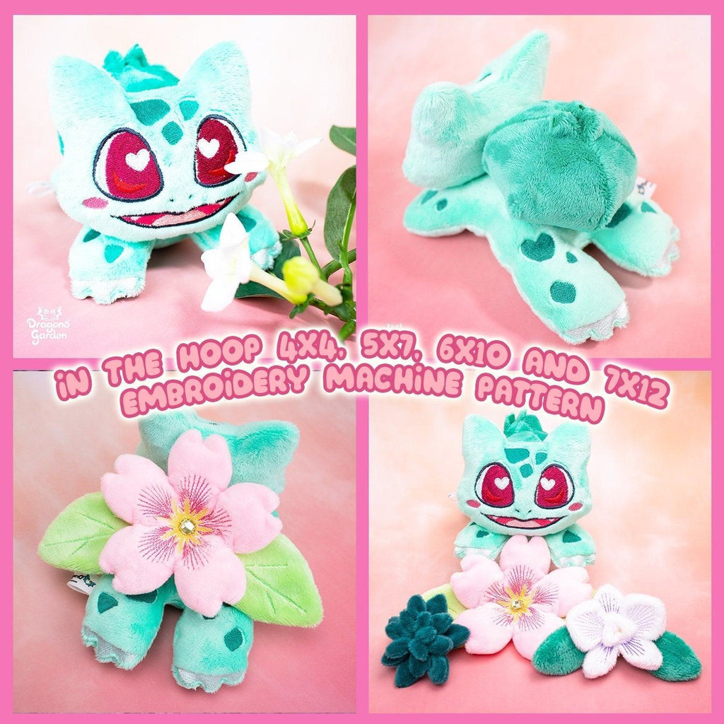 ITH Bulbasaur Plush Pattern - Dragons' Garden - Pattern 4x4