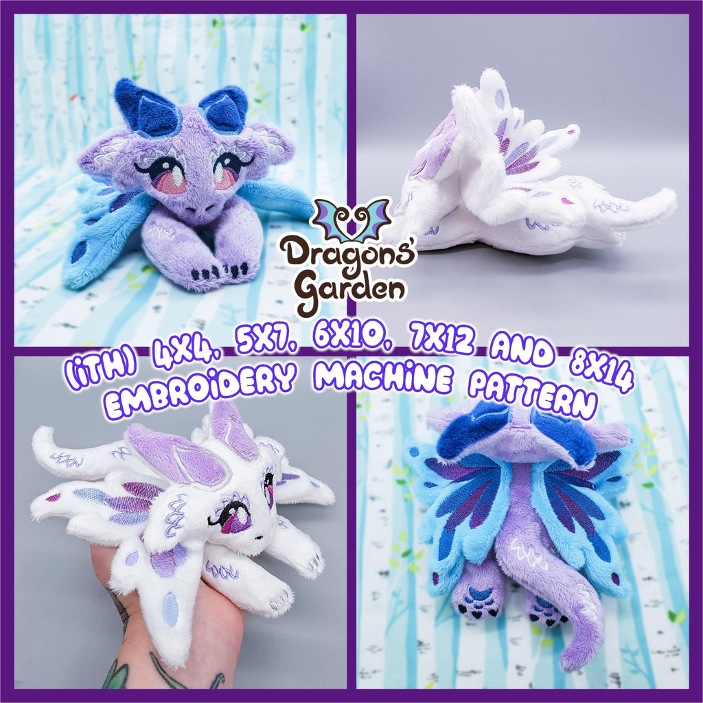 ITH Butterfly Dragoness Plushie Pattern - Dragons' Garden - Pattern 4x4