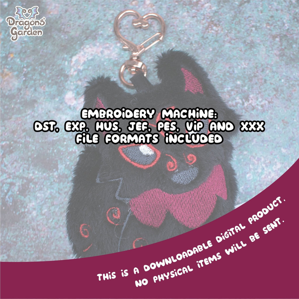 ITH Celtic Wolf Charm Plushie Pattern - Dragons' Garden - Pattern 4x4