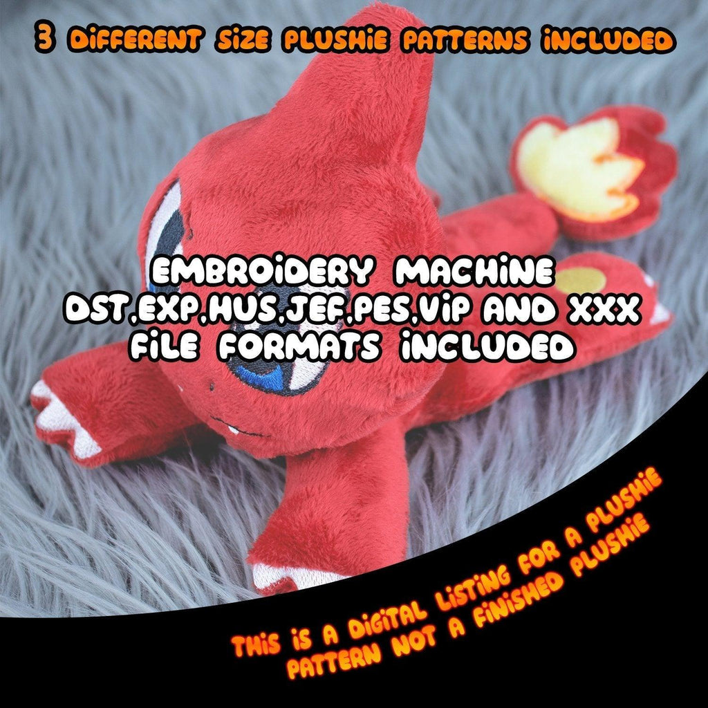ITH Charizard Plushie Pattern - Dragons' Garden - Pattern 4x4