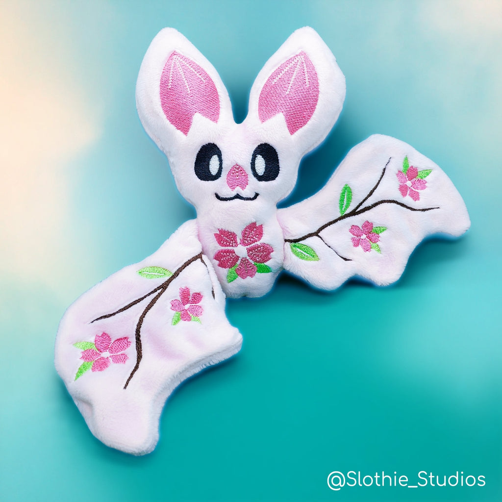 ITH Cherry Blossom Bat Plushie Embroidery Pattern - Dragons' Garden - Pattern 4x4