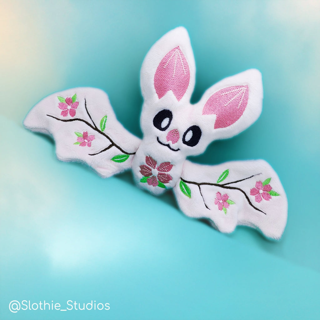 ITH Cherry Blossom Bat Plushie Embroidery Pattern - Dragons' Garden - Pattern 4x4