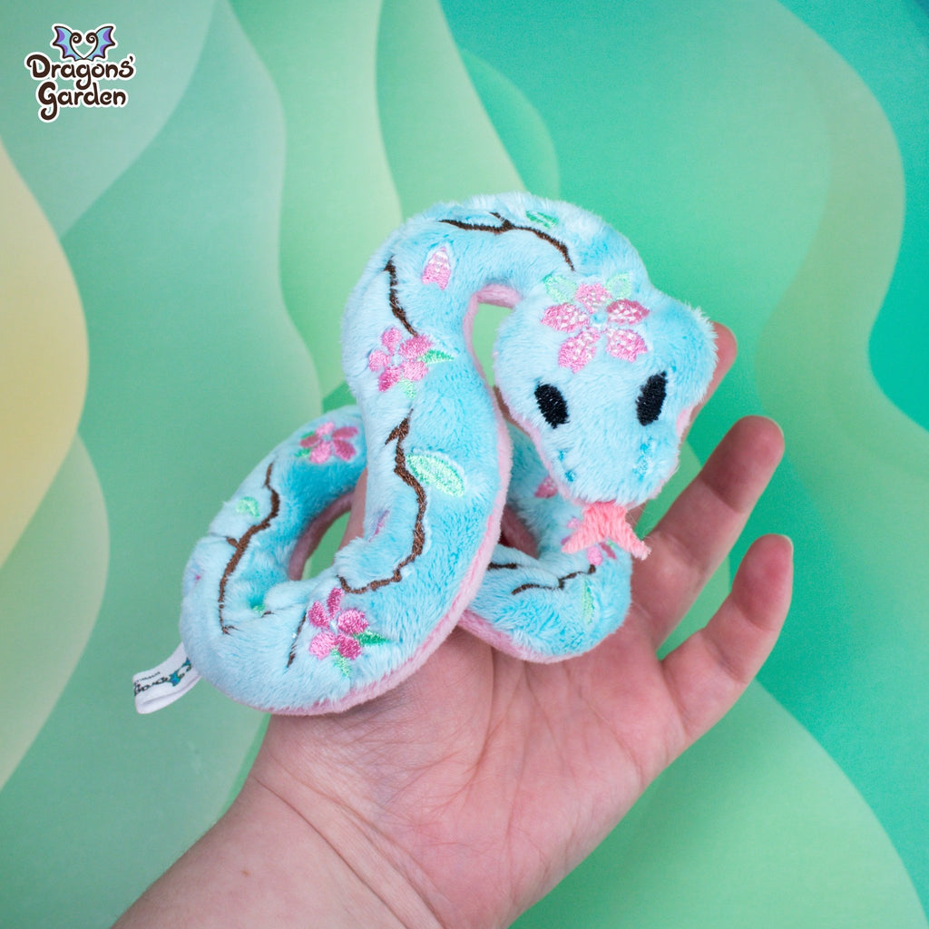 ITH Cherry Blossom Snake Plush Embroidery Pattern - Dragons' Garden - Pattern 4x4