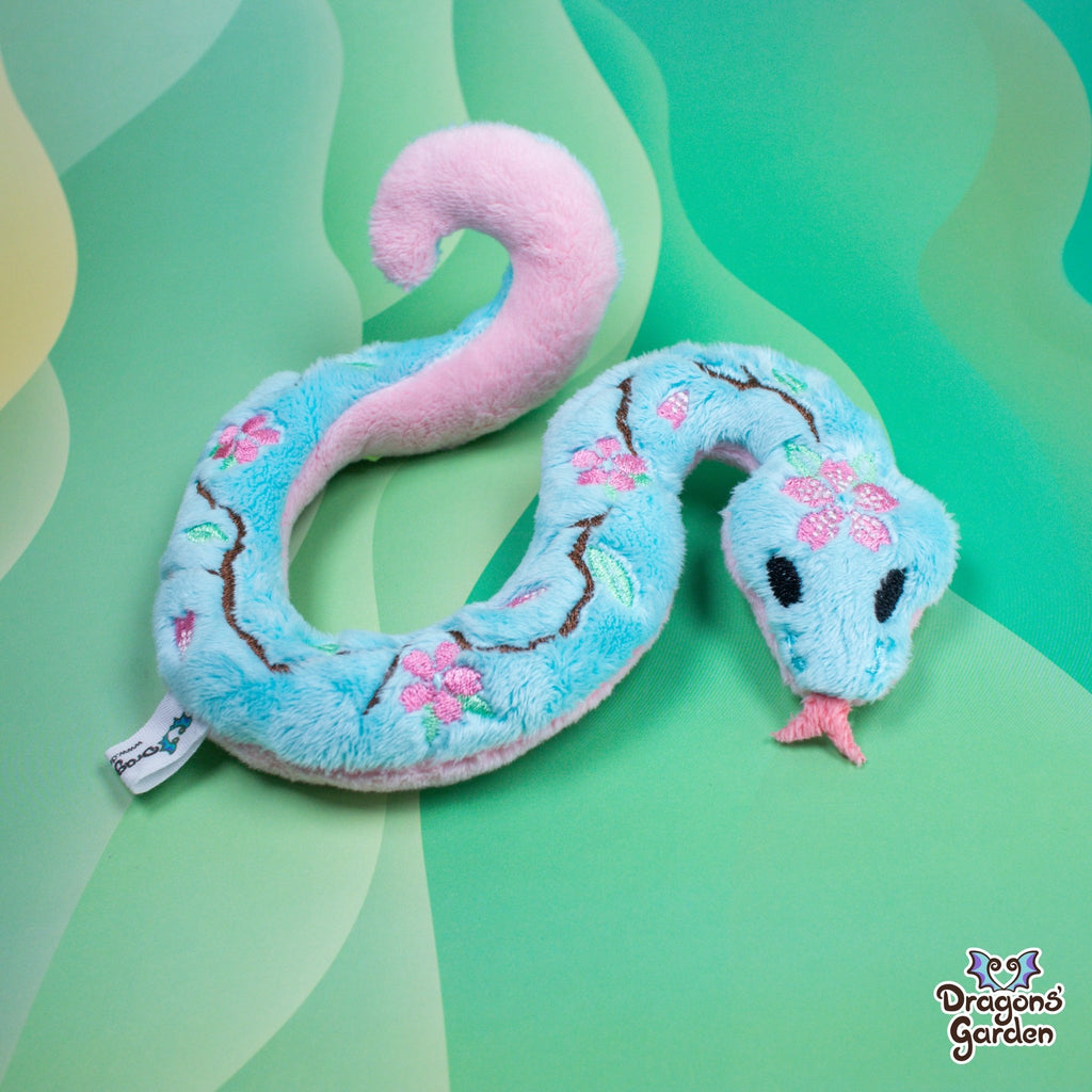 ITH Cherry Blossom Snake Plush Embroidery Pattern - Dragons' Garden - Pattern 4x4