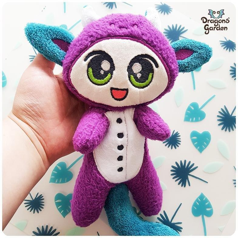 ITH Chibi Dolls in Animal Costumes Plushies Embroidery Pattern - Dragons' Garden - Pattern 5x7
