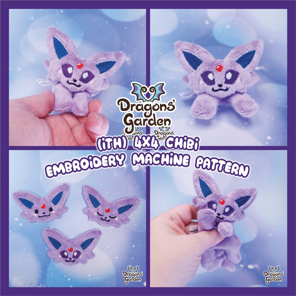 ITH Chibi Espeon - Dragons' Garden - Pattern *New