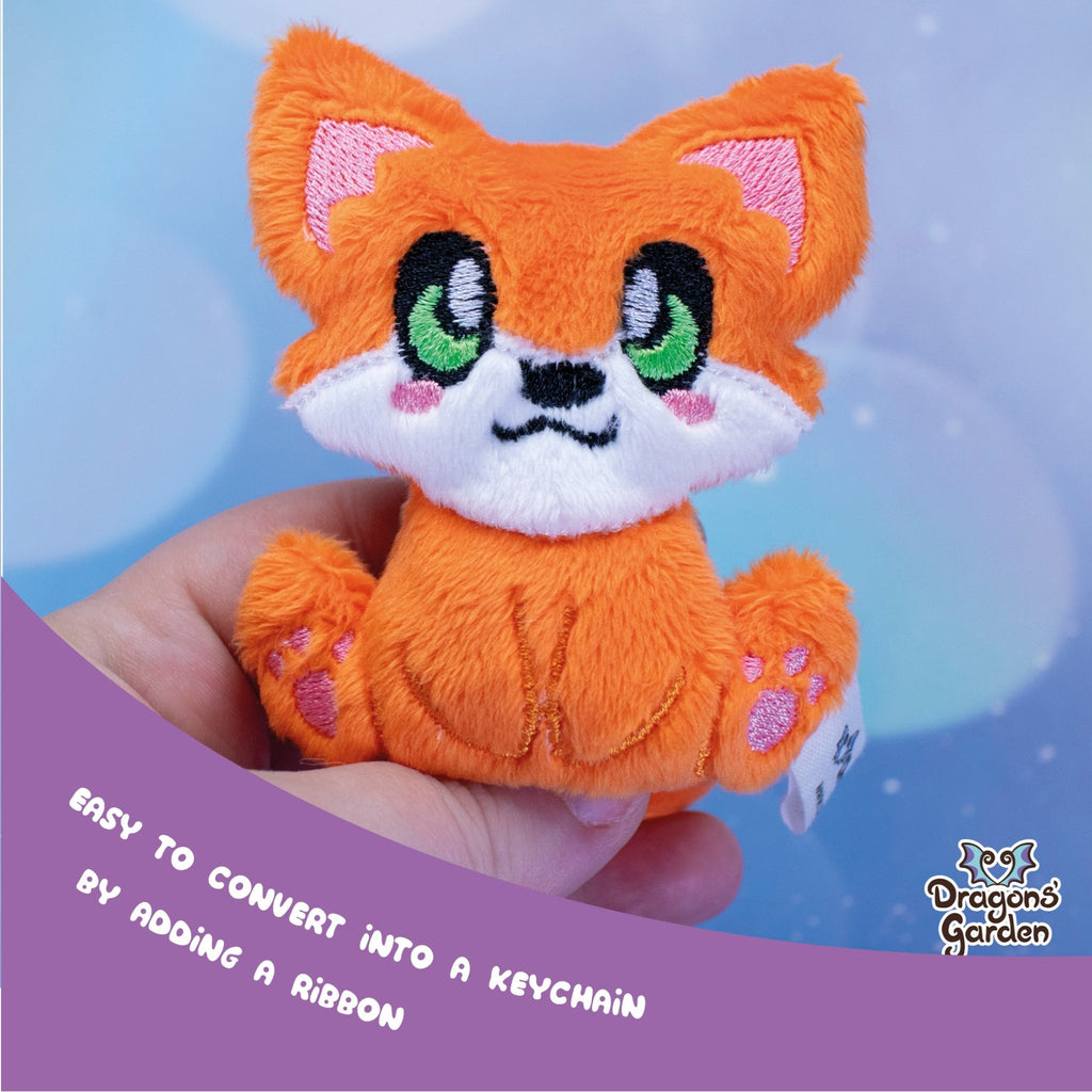 ITH Cute Fox Blob Plushie Pattern - Dragons' Garden - Pattern 4x4