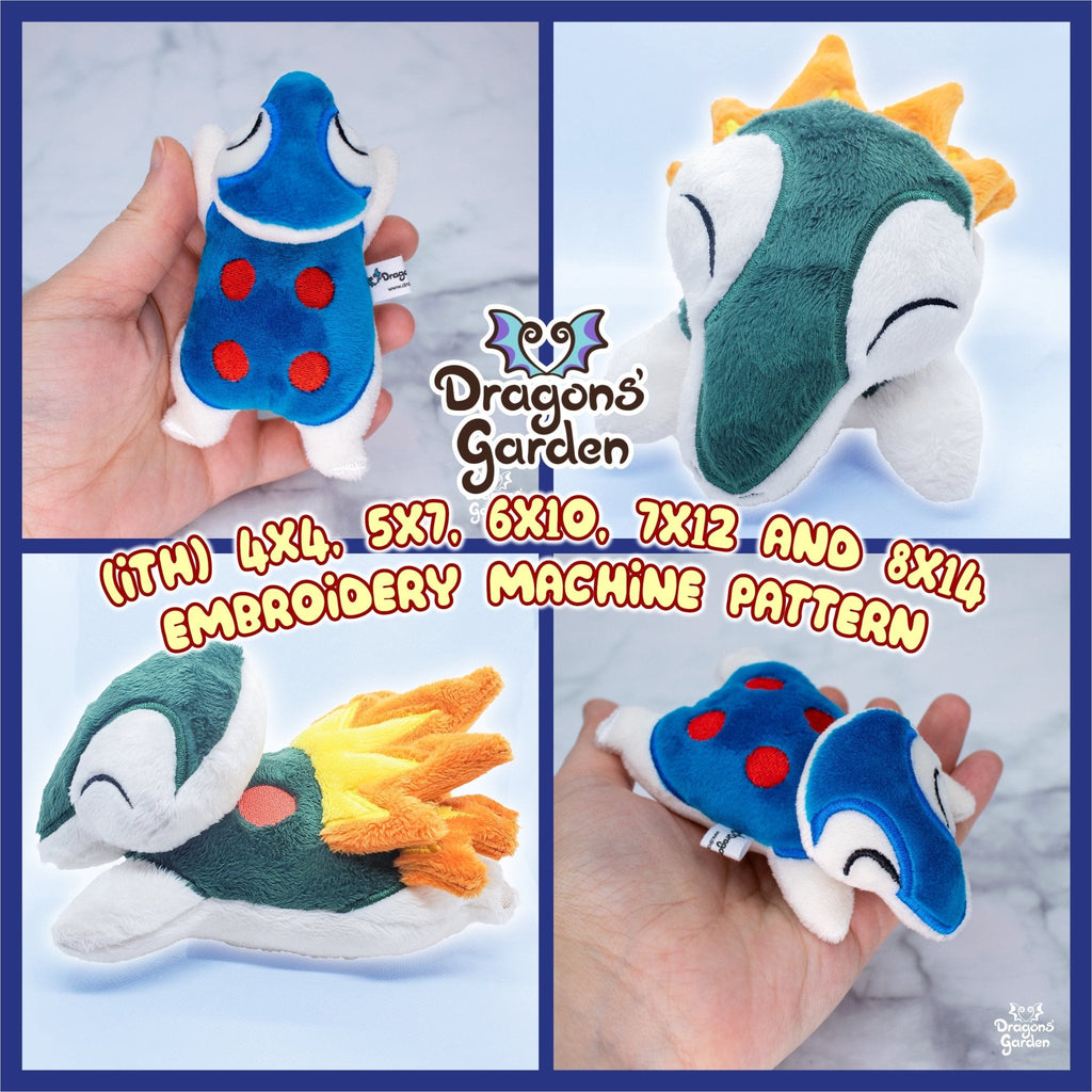 ITH Cyndaquil Pokemon Plushie Pattern - Dragons' Garden - Pattern 4x4