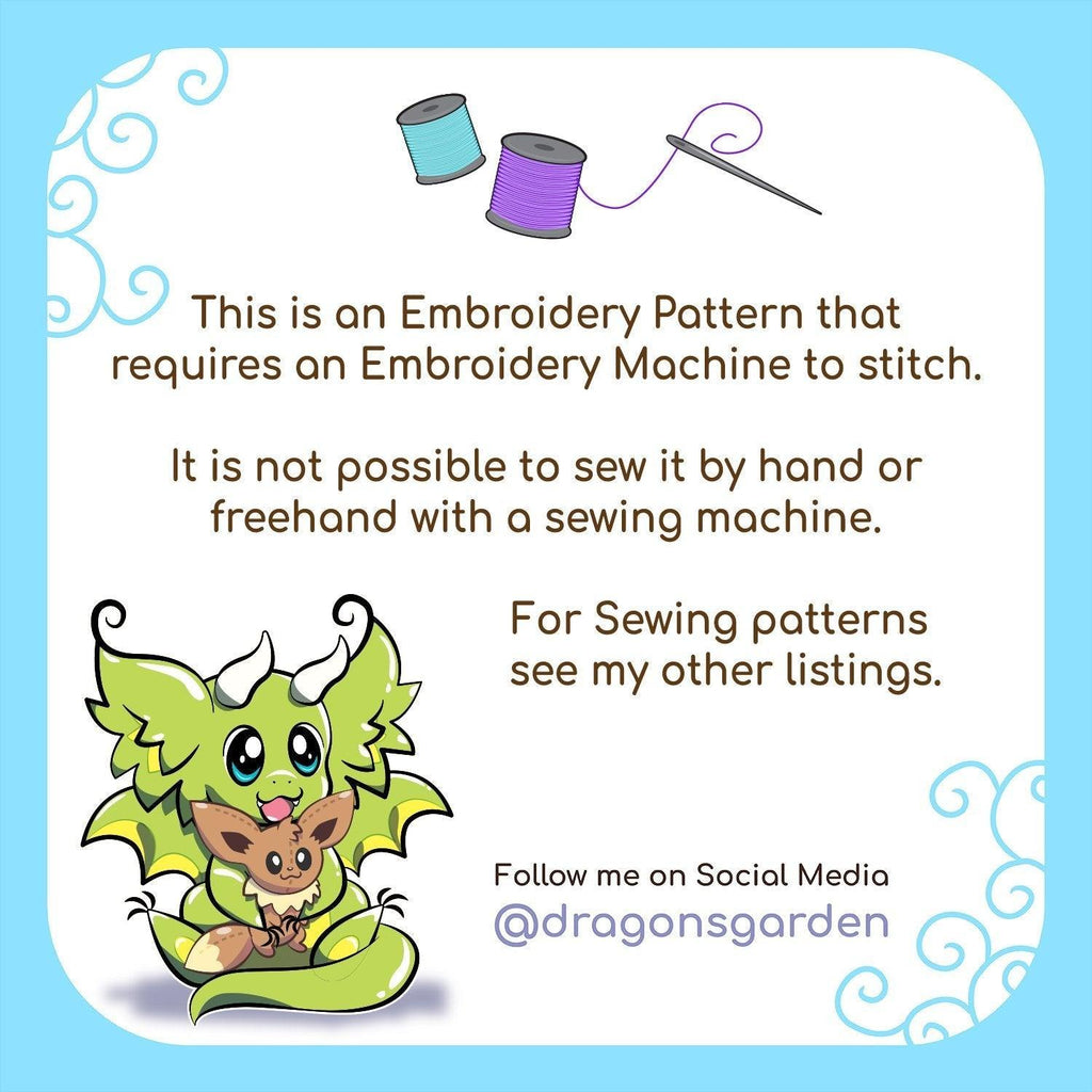 ITH Decidueye Pokemon Plushie Pattern (Without tutorial) - Dragons' Garden - Pattern 5x7