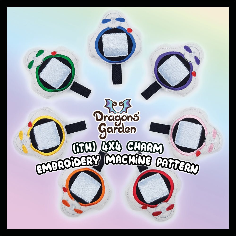 ITH Digivice D-Power Charm Pattern - Dragons' Garden - Pattern 4x4